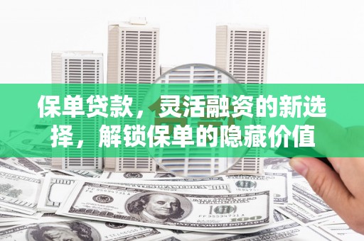 新沂保单贷款，灵活融资的新选择，解锁保单的隐藏价值