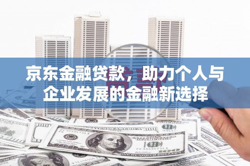 新沂京东金融贷款，助力个人与企业发展的金融新选择