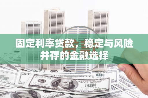 新沂固定利率贷款，稳定与风险并存的金融选择