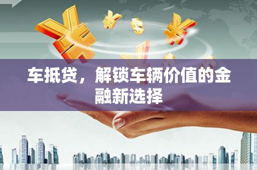 新沂车抵贷，解锁车辆价值的金融新选择