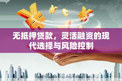 新沂无抵押贷款，灵活融资的现代选择与风险控制