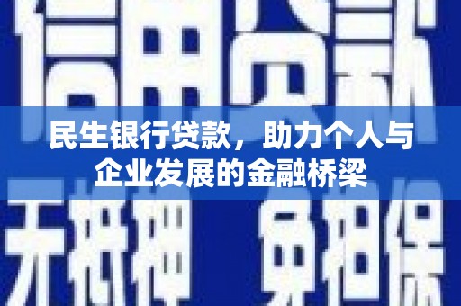 新沂民生银行贷款，助力个人与企业发展的金融桥梁