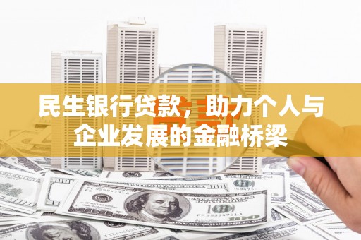 新沂民生银行贷款，助力个人与企业发展的金融桥梁